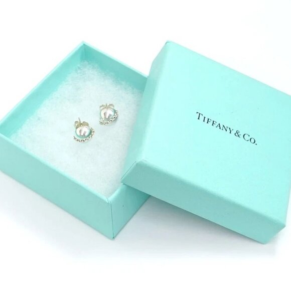 Tiffany & Co. Hardware Ball Chain Stud Earrings Silver 925 Auth w/Box d1142 - Picture 6 of 16